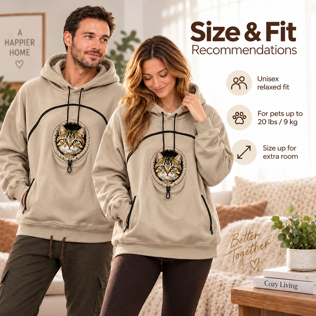Puppy Carrier Hoodie with Cat & Dog Pouch