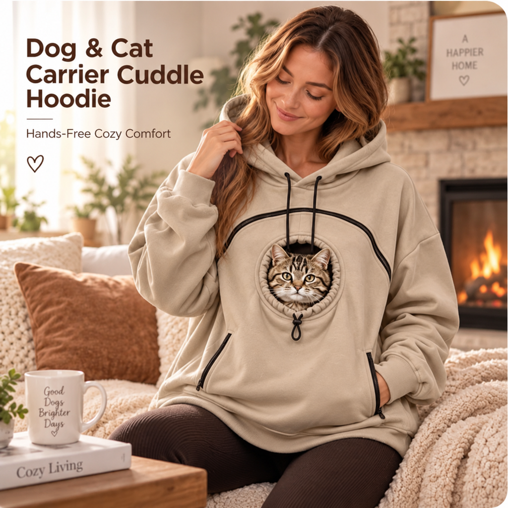 Puppy Carrier Hoodie with Cat & Dog Pouch