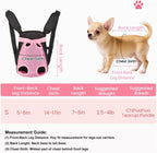 Inspack Dog Backpack Carrier/Cat Carrier, Adjustable Pet Front Carriers Travel Bag for Puppy Medium Dogs, Legs Out, Soft Ventilated Doggie Chest Carry Backpacks for Hiking/Camping, 2.5-4 Lbs, Pink