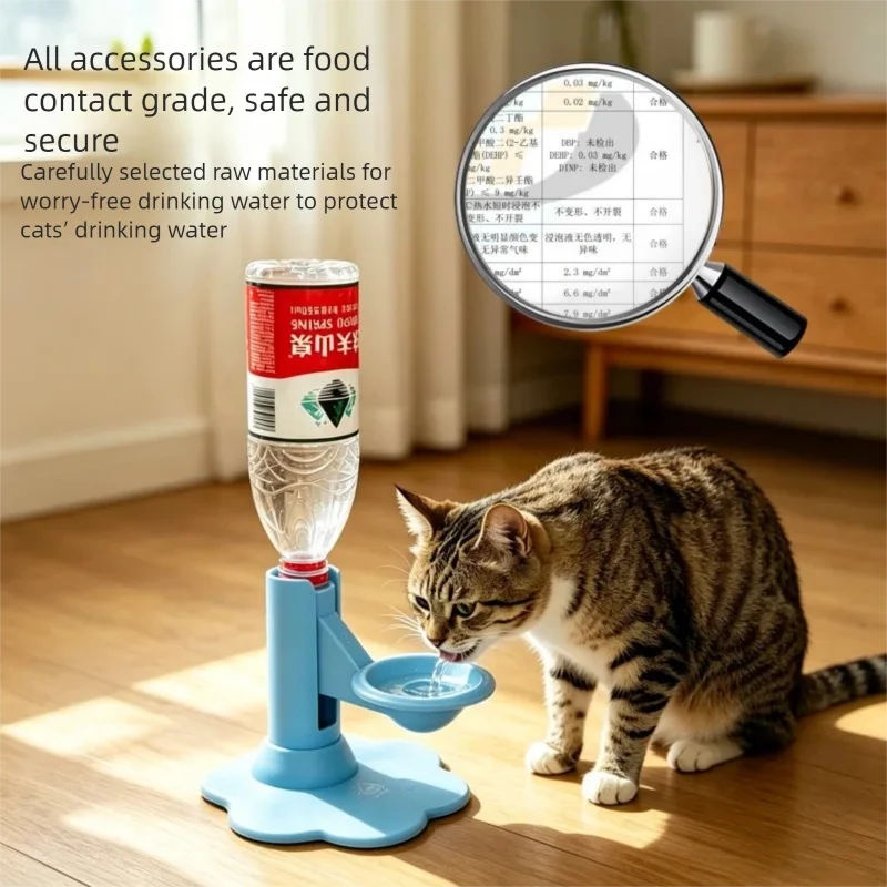 Automatic Gravity Cat Water Dispenser with Adjustable Height