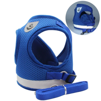 Adjustable Cat Harness & Leash Set  Reflective Mesh Vest