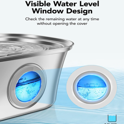 Automatic 3.2L Cat Water Fountain – Stainless Steel Pet Dispenser