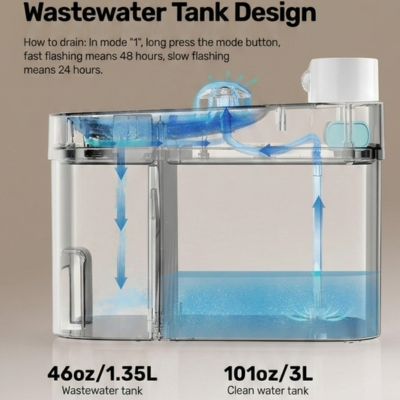 Automatic Cat Water Fountain 3L Wireless Pet Water Dispenser