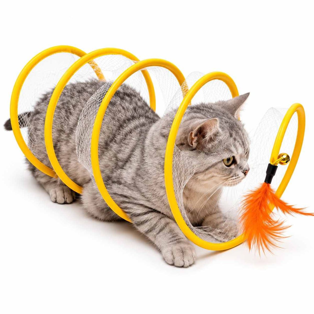 Foldable S Type Cat & Dog Tunnel Toy  Interactive Pet Play Tunnel