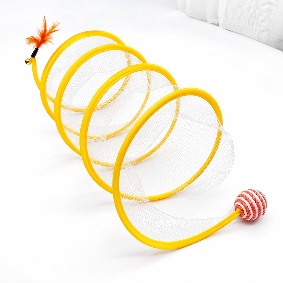 Foldable S Type Cat & Dog Tunnel Toy  Interactive Pet Play Tunnel