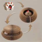 Foldable Cat Scratcher with Bell & Catnip Cardboard Cat Toy