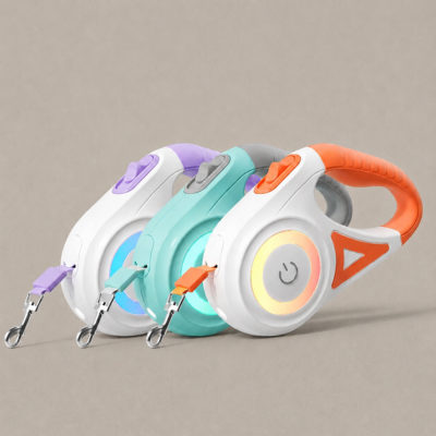 LED Retractable cat Leash with Light  3M/5M Pet Lead