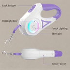 LED Retractable cat Leash with Light  3M/5M Pet Lead