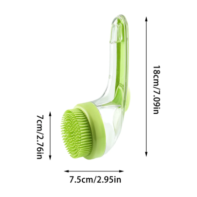 2-in-1 Pet Bath & Grooming Brush with  Soap Dispenser