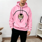 Oversized Fleece Pet Carrier Hoodie with Large Front Cat Pouch
