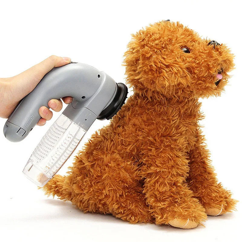 Portable Electric Pet Hair Vacuum with Massage Function | Quiet Grooming Shedding Tool