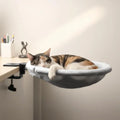 Clamp Cat Hammock Bed | Desk Mounted Soft Plush Perch for Indoor Cats
