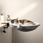 Clamp Cat Hammock Bed | Desk Mounted Soft Plush Perch for Indoor Cats