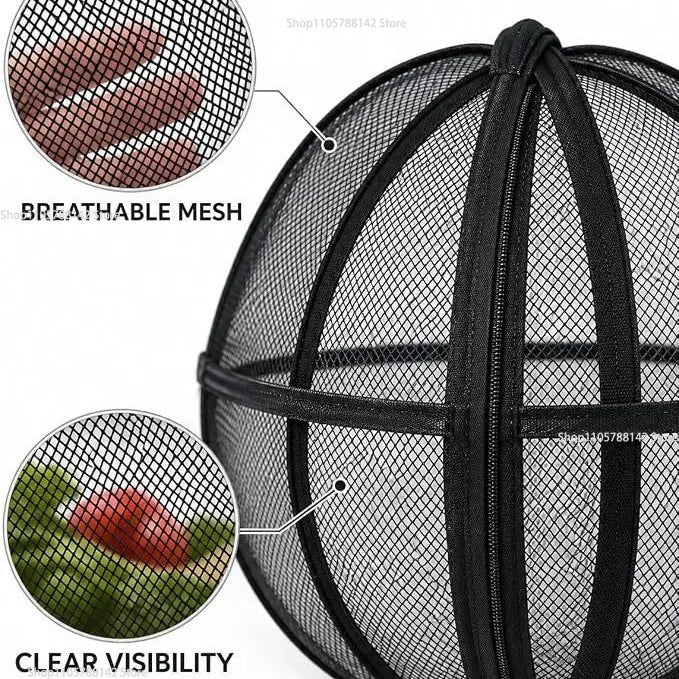 Portable Mesh Ball Cat Cage Enclosure | Lightweight Pop-Up Travel Playpen