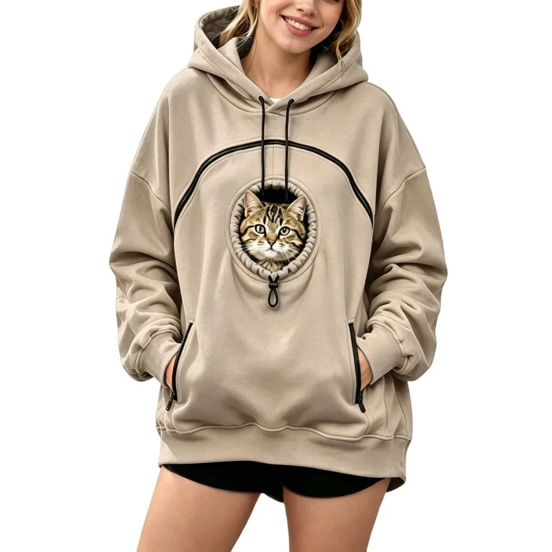 Puppy Carrier Hoodie with Cat & Dog Pouch