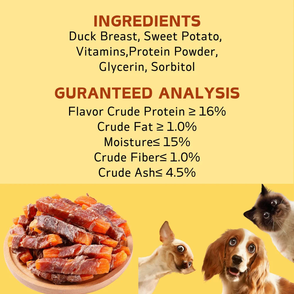 200g/400g Duck & Sweet Potato Dog Treats | Healthy & Easily Digestible Dog Snacks