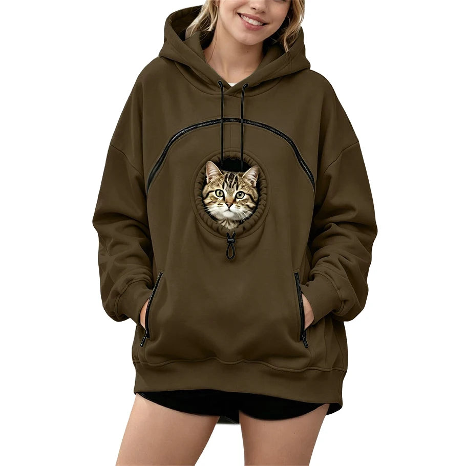 Puppy Carrier Hoodie with Cat & Dog Pouch