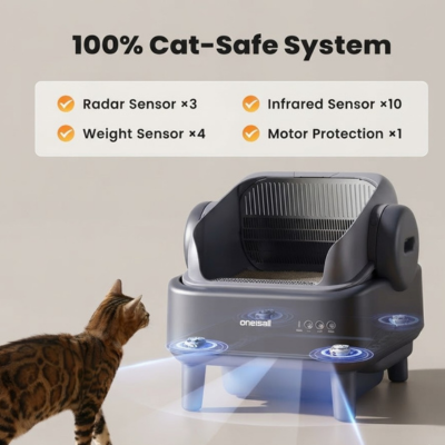 Self Cleaning Cat Litter Box with APP Control