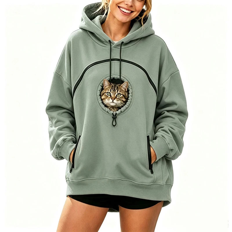 Puppy Carrier Hoodie with Cat & Dog Pouch