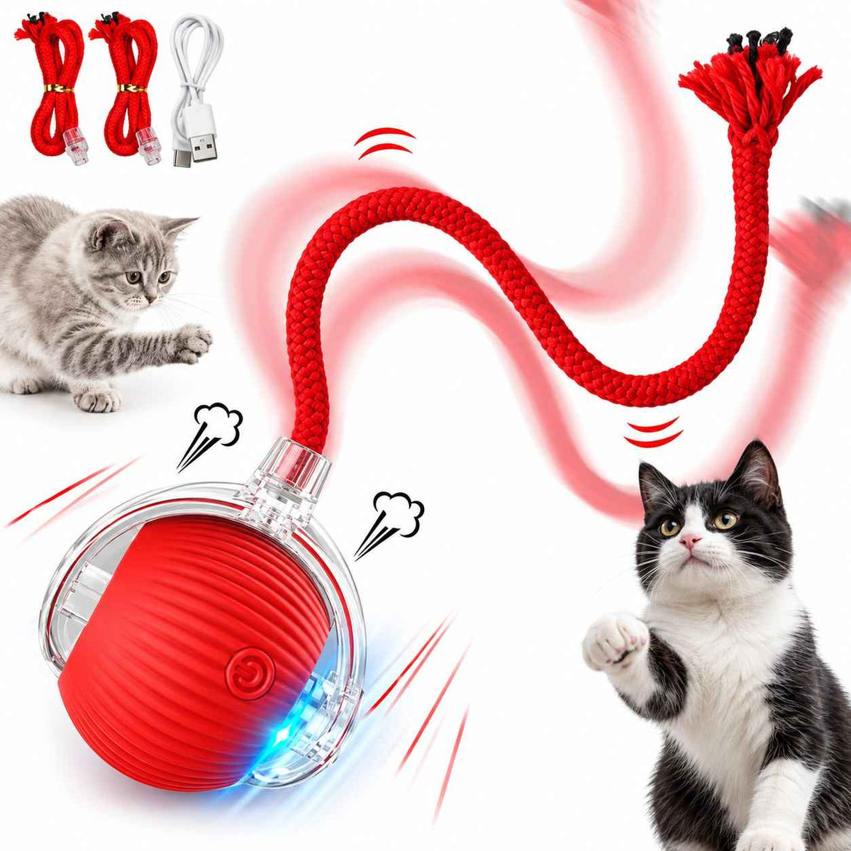 Smart Automatic Rolling Ball Toy for Cats & Dogs