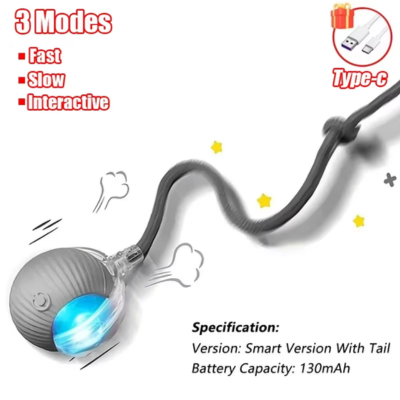 Smart Automatic Rolling Ball Toy for Cats