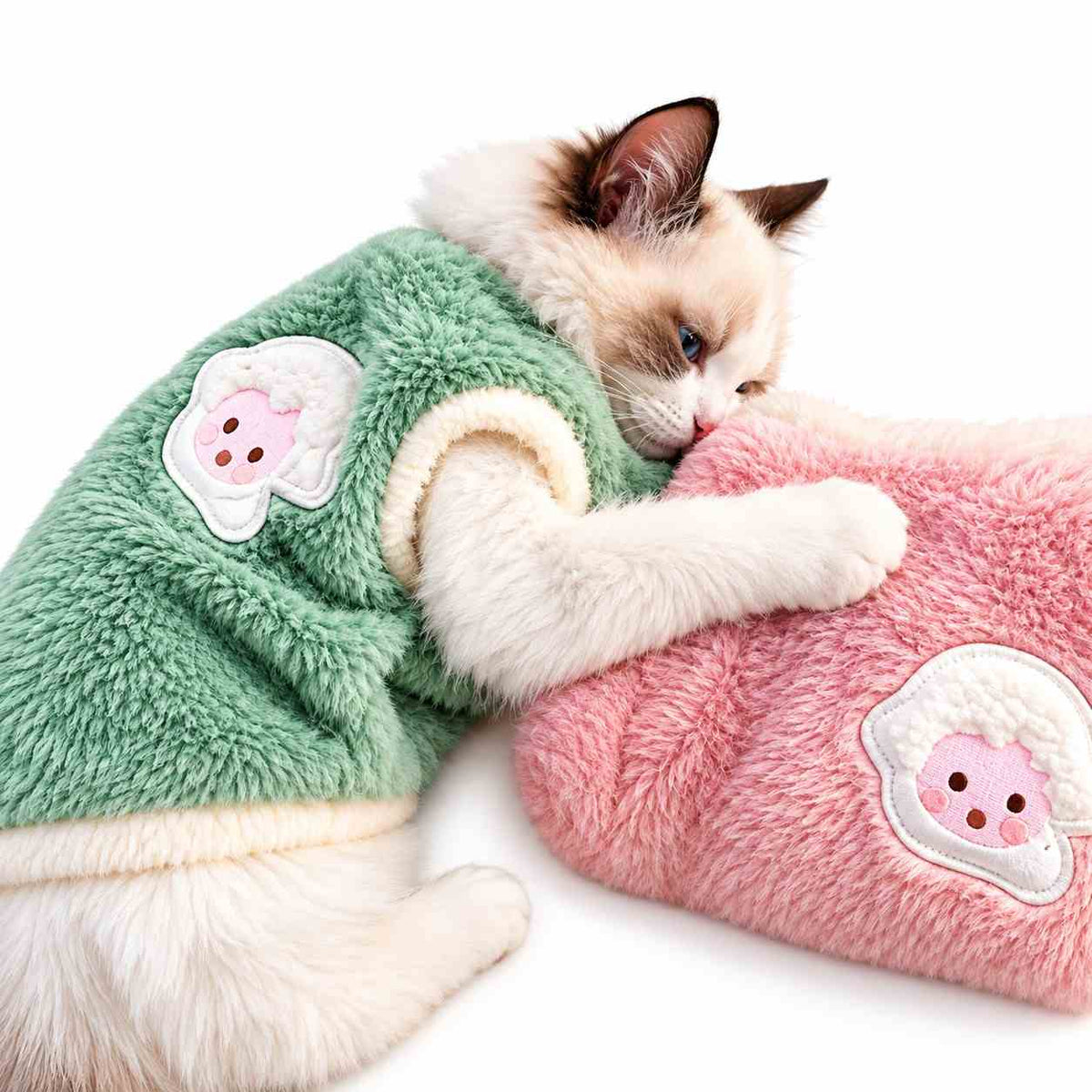 Soft Winter Cat Clothes Warm Sweater Vest for Kittens