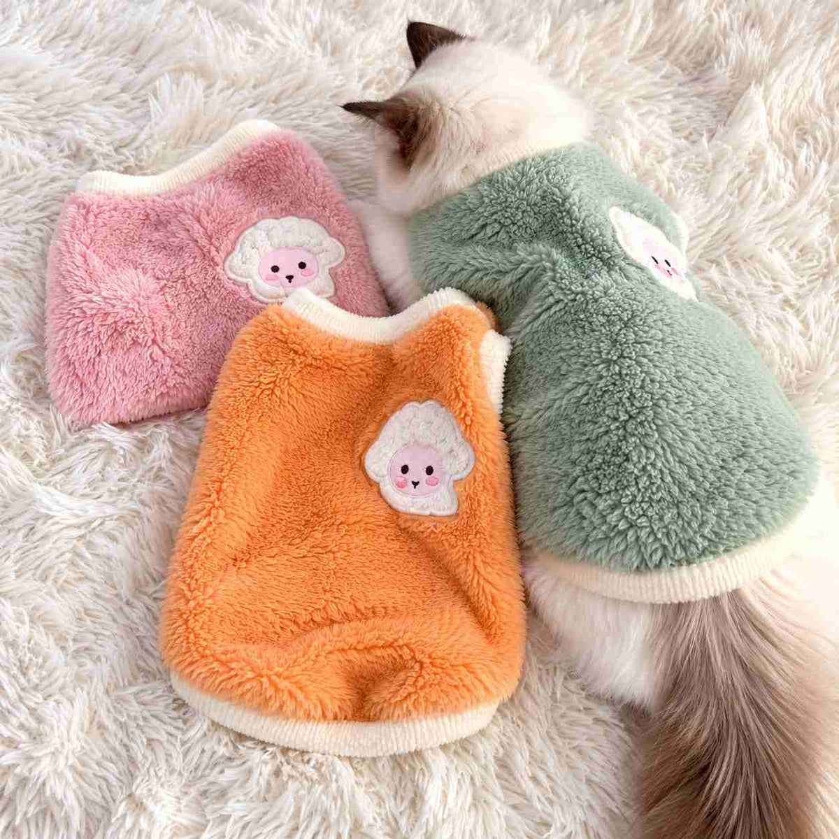 Soft Winter Cat Clothes Warm Sweater Vest for Kittens