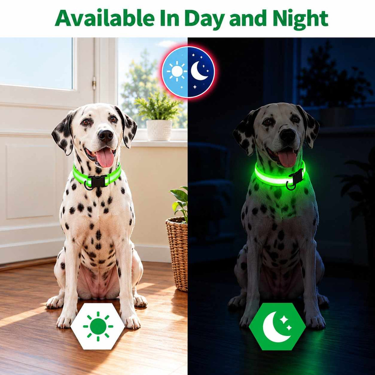 USB Rechargeable LED Safety Collar for Dogs & Cats