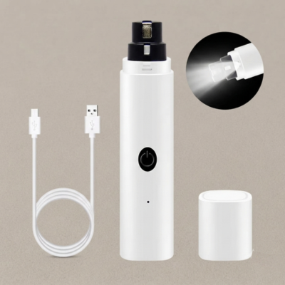 USB Rechargeable Electric Pet Nail Grinder with LED Light