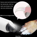 USB Rechargeable Electric Pet Nail Grinder with LED Light