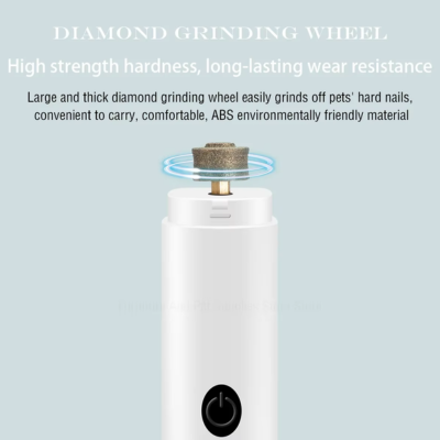 USB Rechargeable Electric Pet Nail Grinder with LED Light