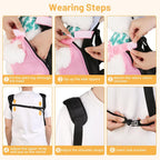 Inspack Dog Backpack Carrier/Cat Carrier, Adjustable Pet Front Carriers Travel Bag for Puppy Medium Dogs, Legs Out, Soft Ventilated Doggie Chest Carry Backpacks for Hiking/Camping, 2.5-4 Lbs, Pink