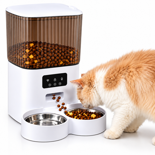 5L Automatic Pet Feeder – WiFi, Camera & Timer Food Dispenser (1 or 2 Bowls)
