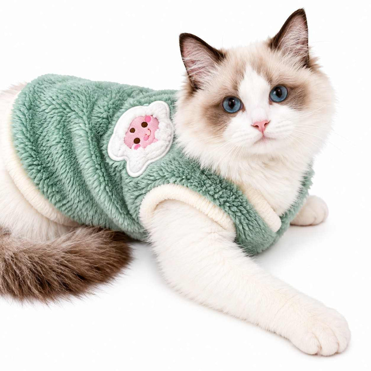 Soft Winter Cat Clothes Warm Sweater Vest for Kittens
